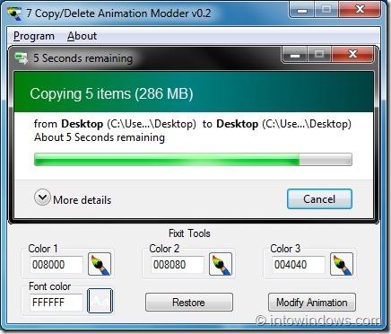 7 Copy Delete Animation Modder for Windows 7