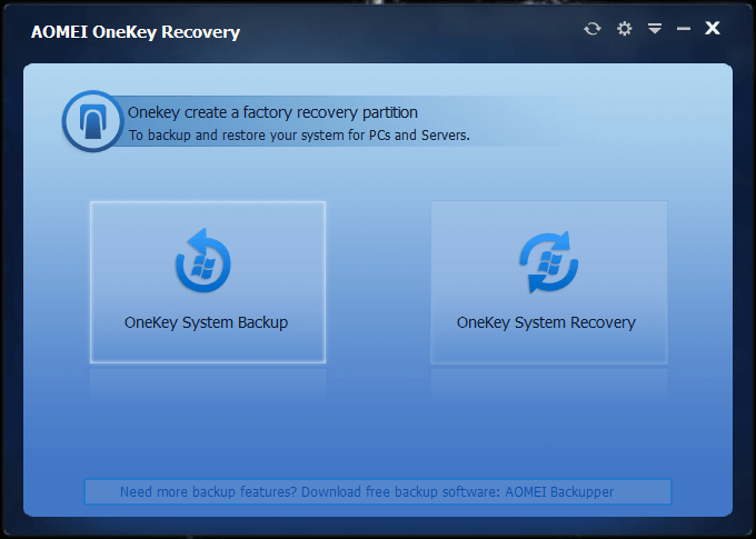 AOMEI OneKey Recovery Free Download (2)
