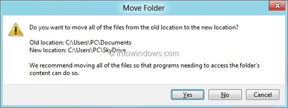 Automatically Backup My Documents Folder To SkyDrive Step