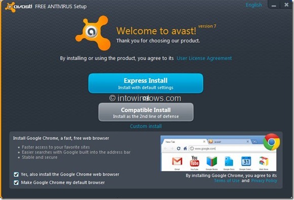 Avast Free Antivirus for Windows 8