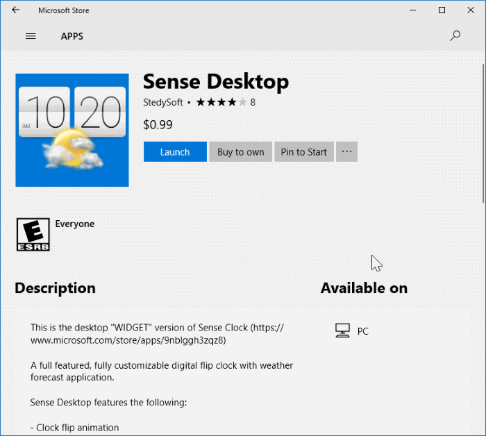 mejor reloj de escritorio para Windows 10