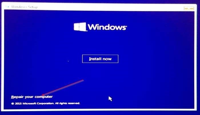 Arrancar Windows 10 en modo seguro cuando no se arranca step2
