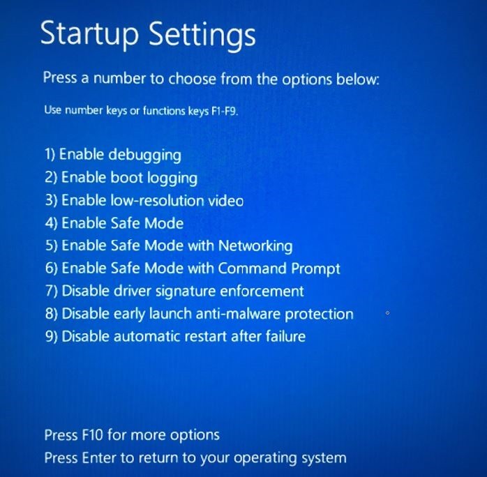 Arrancar Windows 10 en modo seguro cuando no se arranca step7
