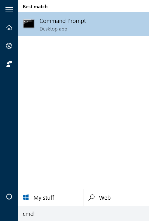 Cambiar el color de fondo del símbolo del sistema en Windows 10 step1