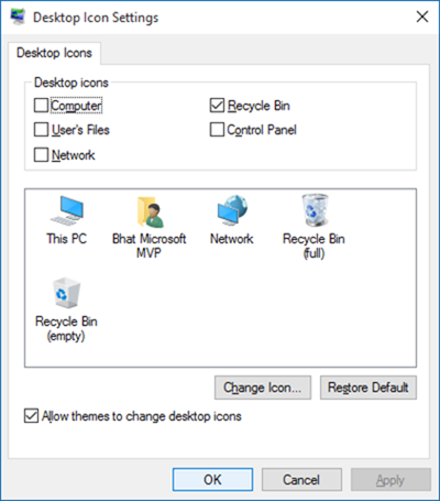 Cambiar el icono de la papelera de reciclaje en Windows 10 step3