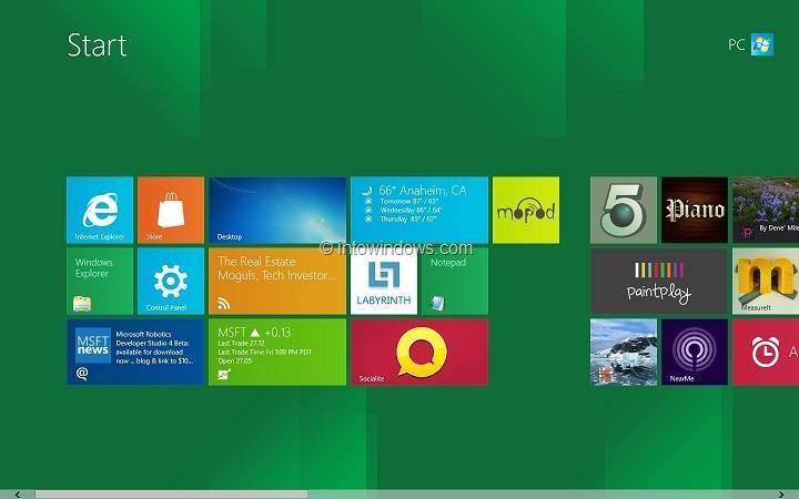 change the default numer of rows on Windows 8 Start screen