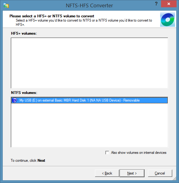 Convertir HFS a NTFS sin perder datos Windows 10