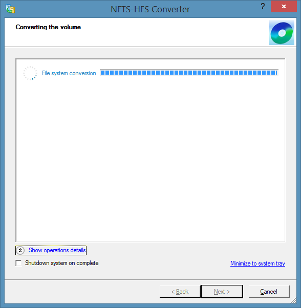Convertir HFS a imagen NTFS 3
