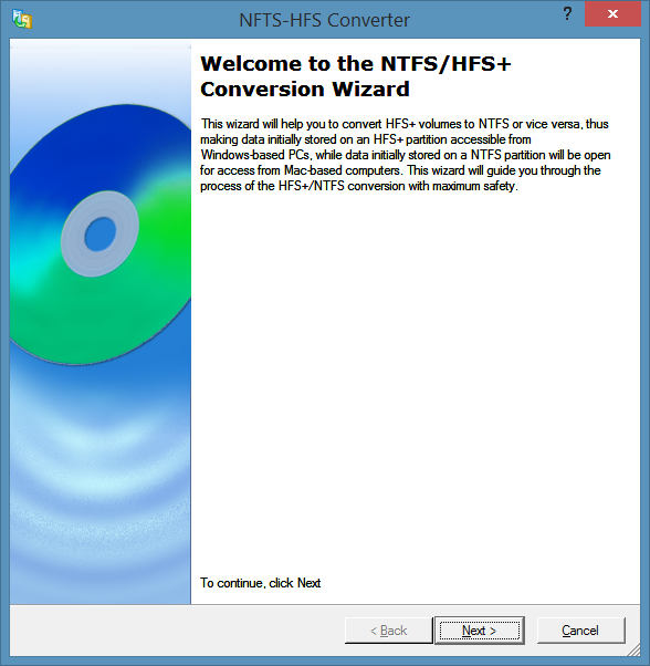 Convertir HFS a imagen NTFS