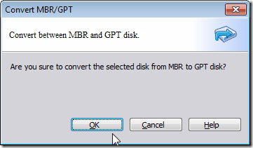 Convert MBR to GPT Disk