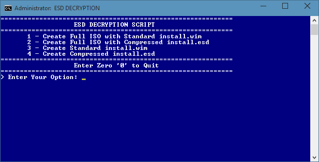 Windows 10 ESD to ISO convert