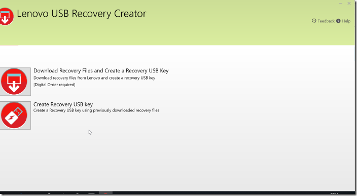 Create Lenovo Recovery USB pic1
