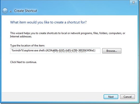 Create Metro Apps Shortcut On Desktop In Windows 8 Step2