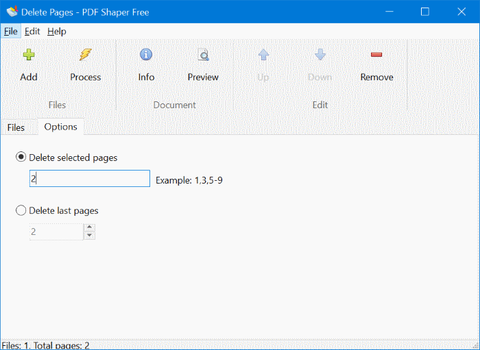Eliminar páginas de PDF en Windows 10 con pic3 gratis