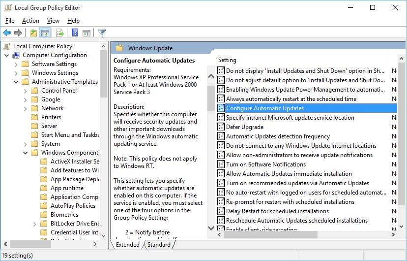 Desactivar Windows Update In Windows 10 Step3