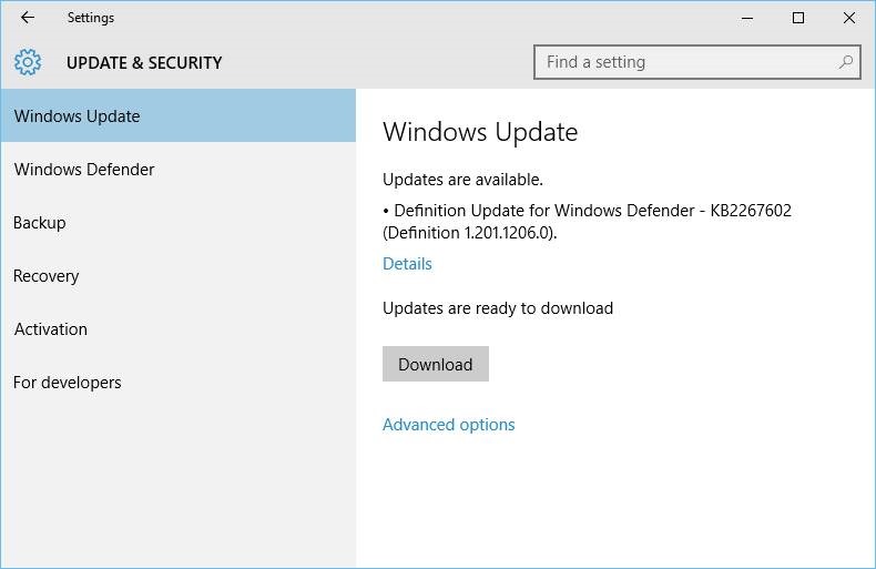 Desactivar Windows Update en Windows 10