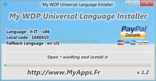 Download and install Language Packs in Windows 8