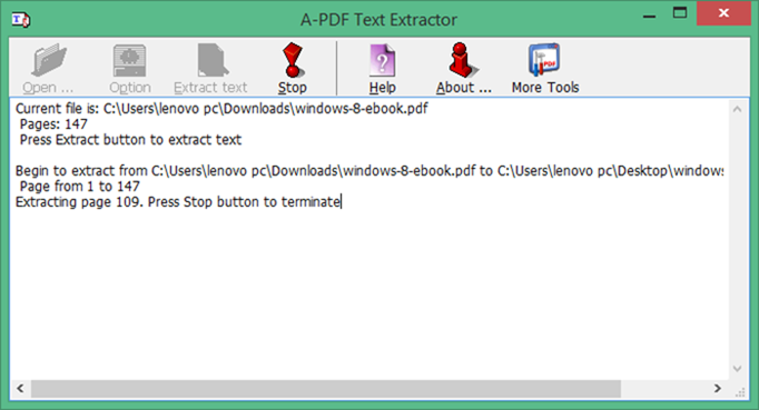 Extract text from PDF files method5