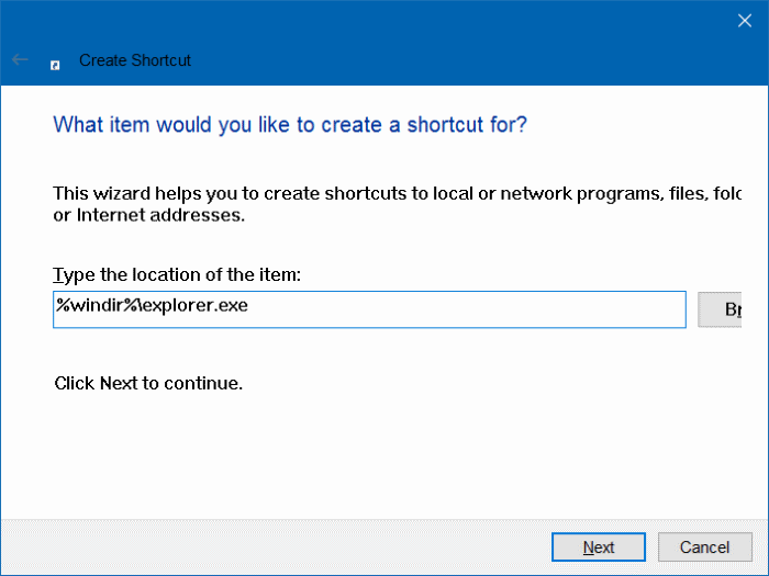 Falta el Explorador de archivos del menú Inicio en Windows 10 step6