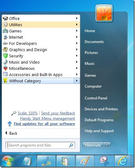 Handy Start Menu for Windows