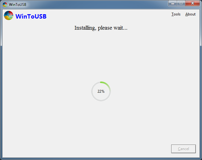 Install Windows 7 on USB drive