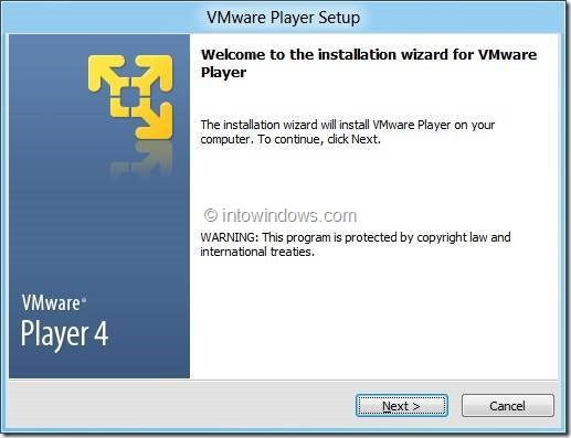 Install Windows 8 On VMware Player 4 Step2