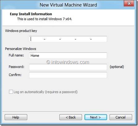 Install Windows 8 On VMware Player 4 Step6