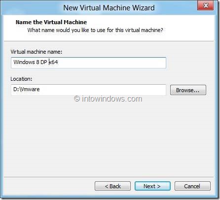 Install Windows 8 On VMware Player 4 Step7