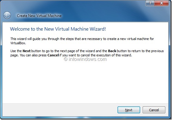 Install Windows 8 On VirtualBox Virtual Machine Step2