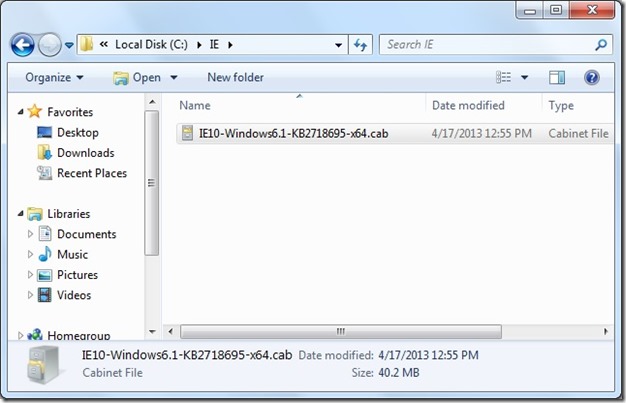 Integrar Internet Explorer 10 en Windows 7 Paso 14