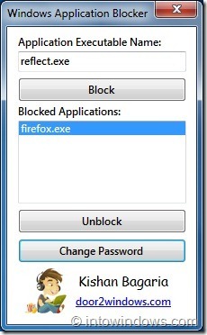 Lock Applications in Windows 7 with Windows Applications Blocker