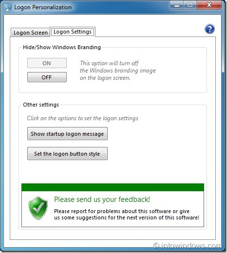 Logon Personalization Utility for Windows 7