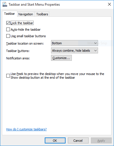 Aumentar el tamaño de los iconos de la barra de tareas en Windows 10 pic2