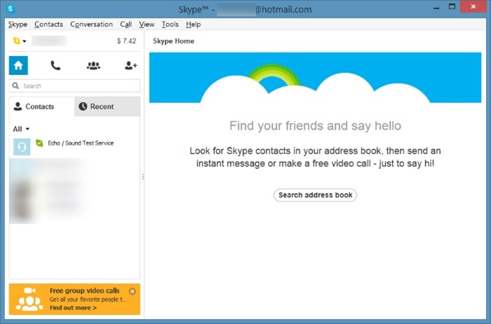 Minimizar el área de notificación de Skype a la bandeja del sistema