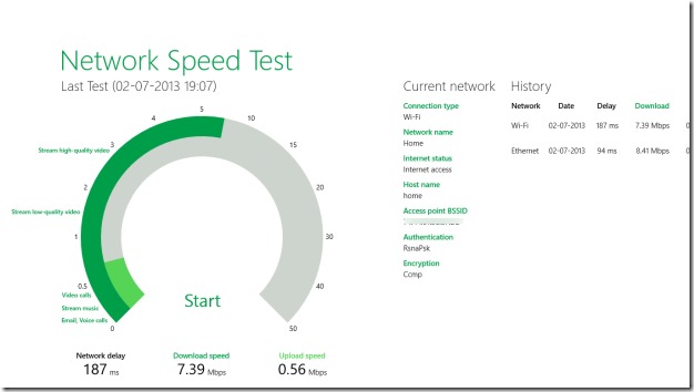 Network Speed Test For Windows 8 Picture2