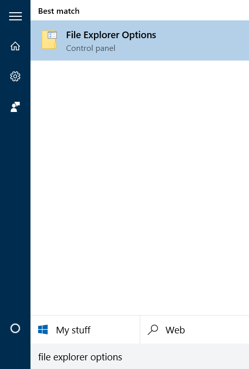 Abrir opciones de carpeta en Windows 10 pic1