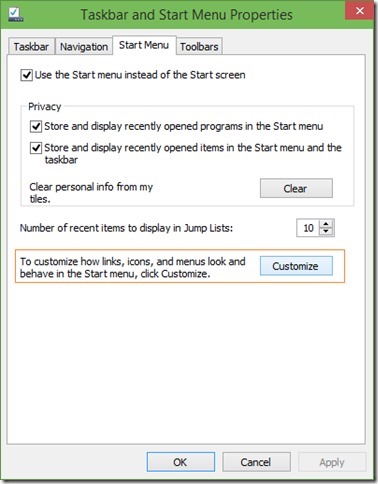 Pin Control Panel to Start menu in Windows 10 step7