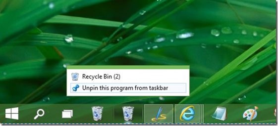 Pin Recycle Bin icon to Taskbar in Windows 10 picture3