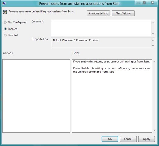 Prevent Users from uninstalling apps in Windows 8 step2