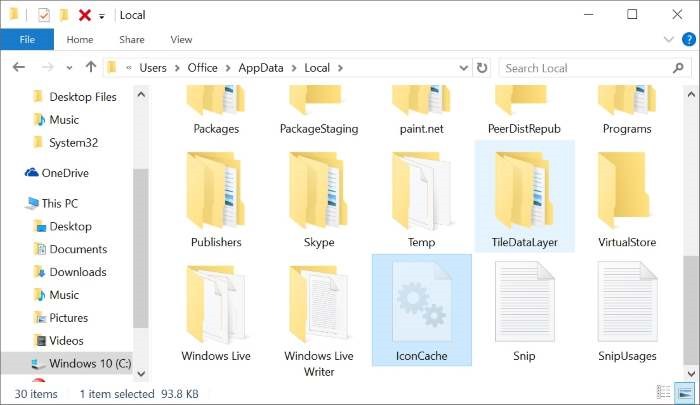 Rebuild Windows 10 icon cache step2