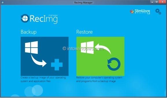 RecImg For Windows 8 Picture1
