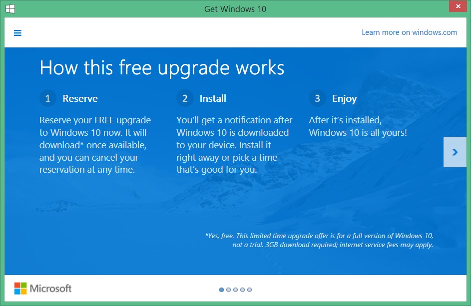 Quitar Get Windows 10 de la barra de tareas step3