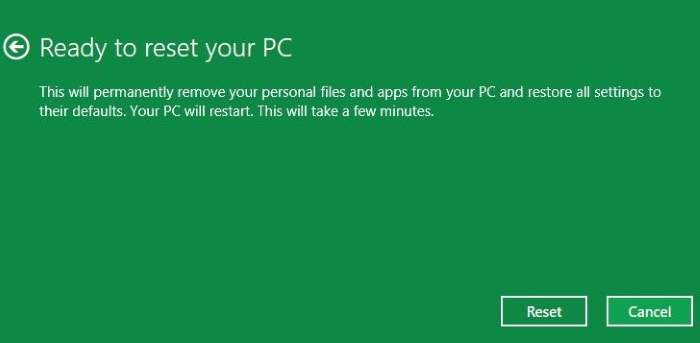 Reset Windows 8 pic