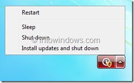 Apagar Windows 7Sin instalar actualizaciones