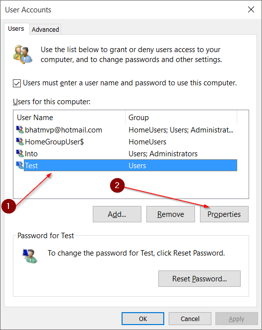 Cuenta estándar para la cuenta de administrador Windows 10 pic2