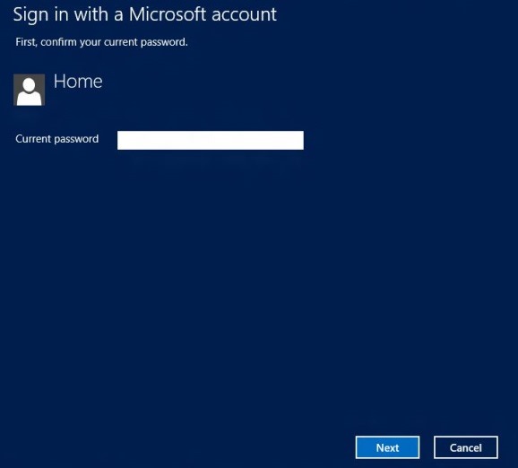 Switch To Microsoft Account Step2
