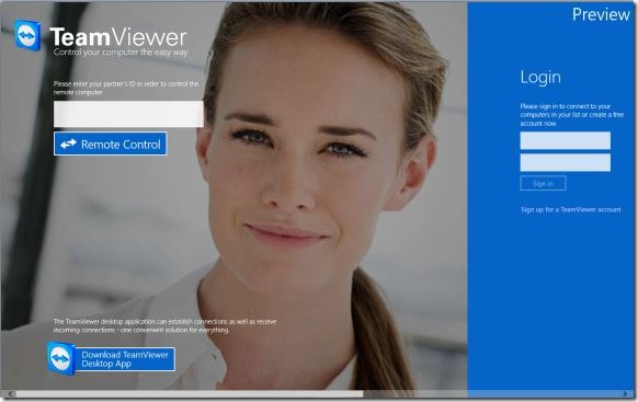 TeamViewer Touch For Windows 8