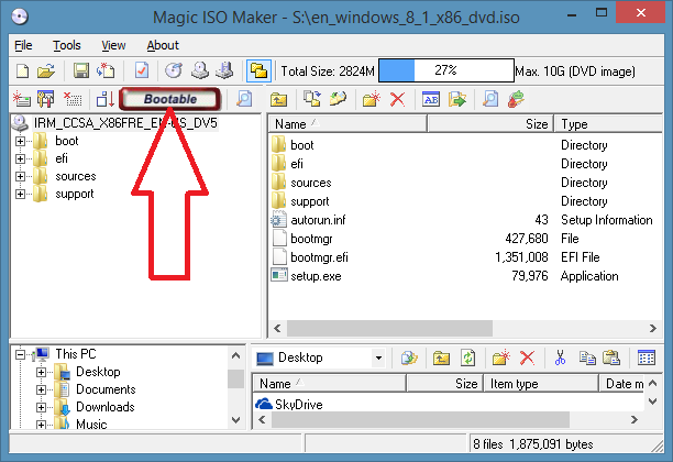 Test if ISO file is bootable