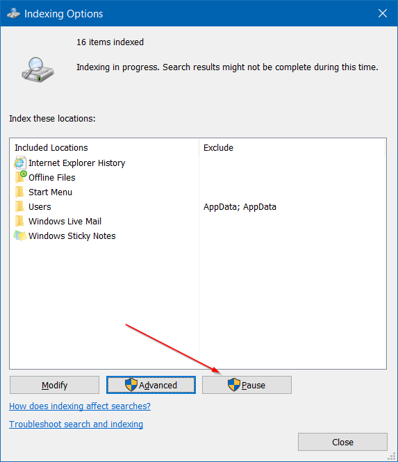 Estos resultados pueden ser mensajes incompletos en Windows 10 pic2