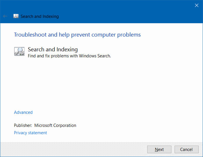 Estos resultados pueden ser mensajes incompletos en Windows 10 pic3
